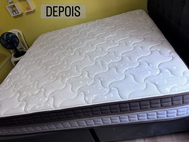Depois - Sofá com sujeira acumulada